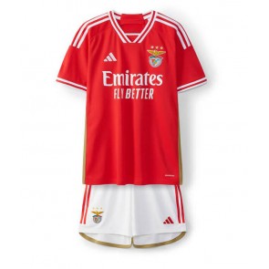 Benfica Replika Babytøj Hjemmebanesæt Børn 2023-24 Kortærmet (+ Korte bukser)
